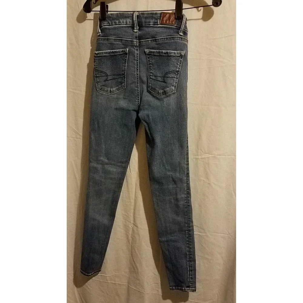 American Eagle Womens Juniors Jeans‎ Size 00 Skinny Cotton Blend Stretch